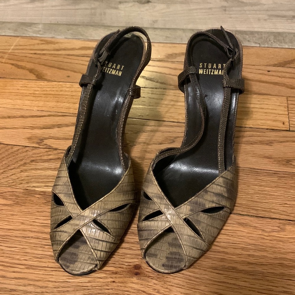 Stuart Weitzman peep toe heels
